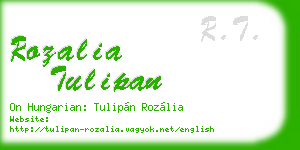 rozalia tulipan business card